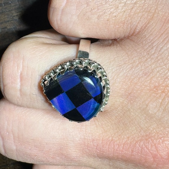 Aurora Opal Checkered Ring - Picture 4 of 8